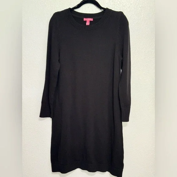 Isaac Mizrahi black knit sweater dress size large - Picture 5 of 11